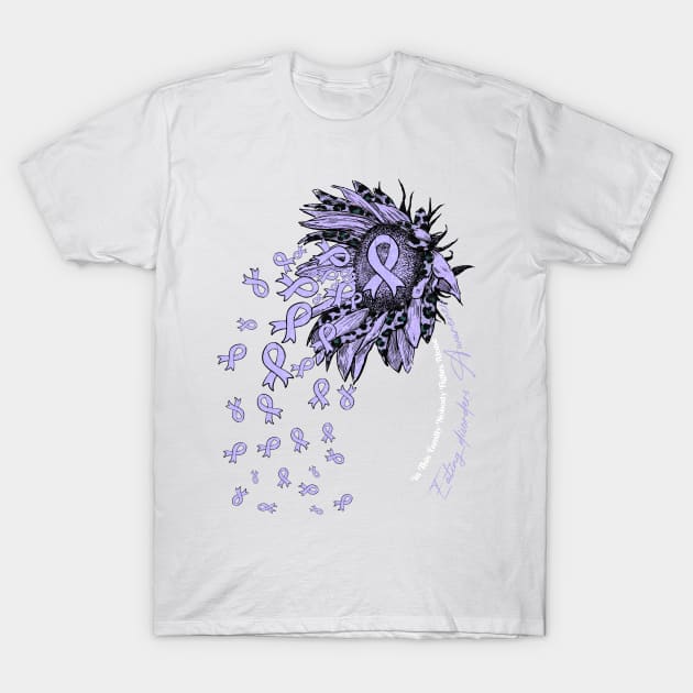 Eating disorders Awareness - sunflower nobody fights alone T-Shirt by Lewis Swope